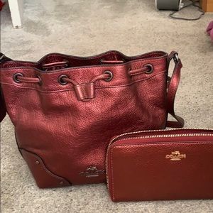 Authentic coach purse and wallet NWOT